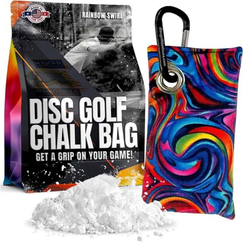 Disc Golf Chalk Bag | Dry Your Hands in the Heat of Summer | Attaches to Bag